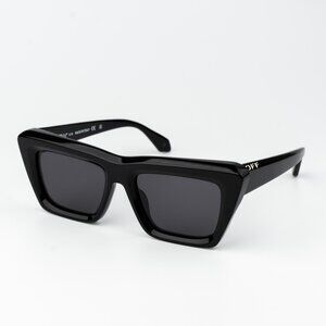 Off-White HAMPTON Women Sunglasses Black Grey Cat Eye OERI13L HAMPTON 1077